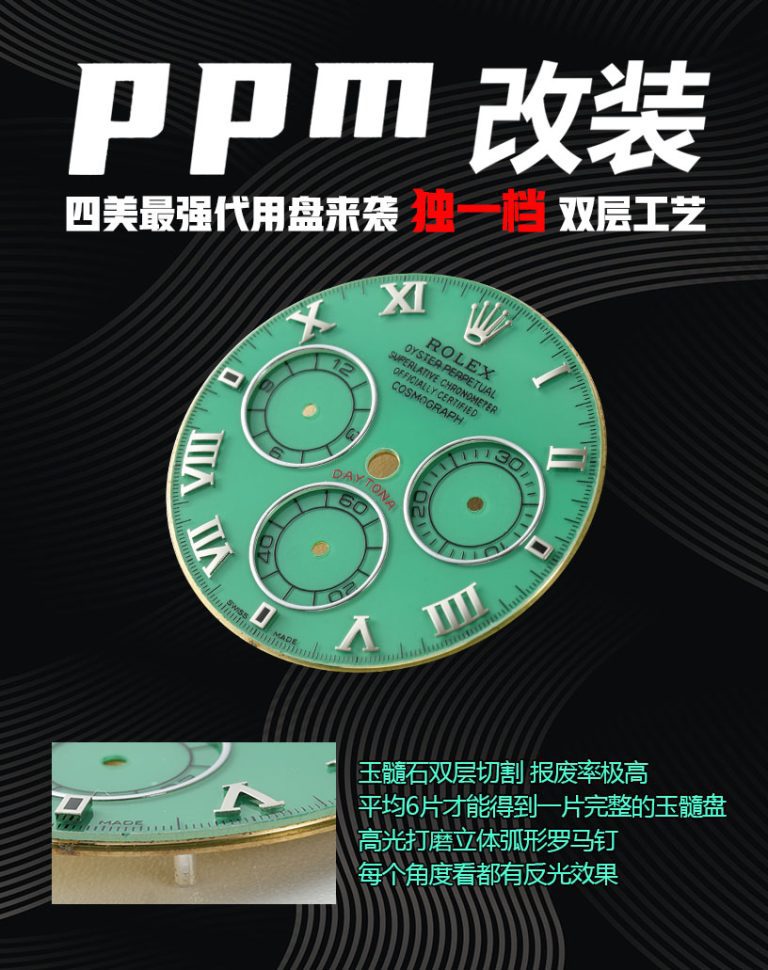 【復刻手錶】PPM廠改裝迪通拿，四色盤面可選