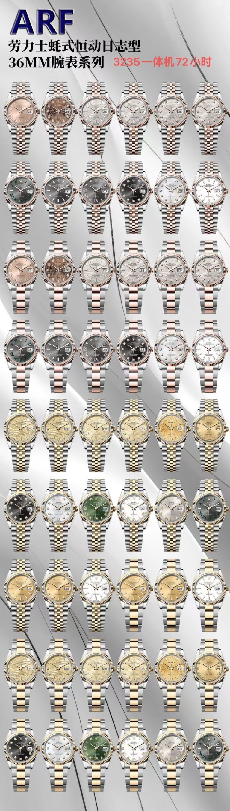 【復刻手錶】ARF 工廠 勞力士 36mm 日誌型