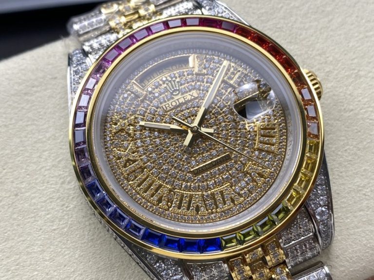 【精仿手錶】 勞力士 定製滿鑽 星期日誌 個性特別款
