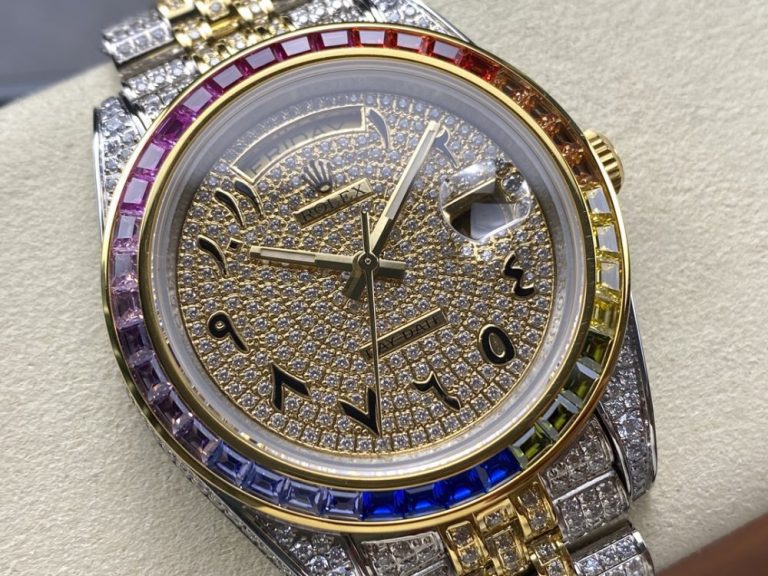 【精仿手錶】勞力士 定製滿鑽 星期日誌 個性特別款