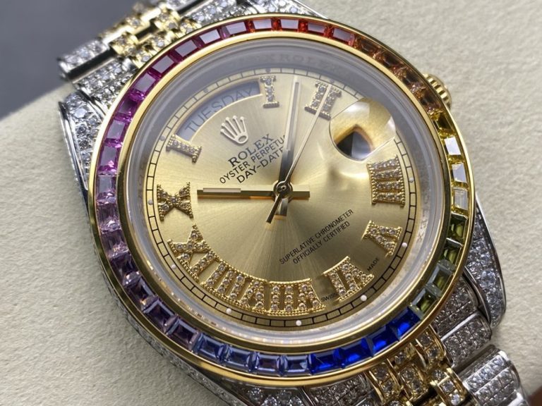 【精仿手錶】勞力士 定製滿鑽 星期日誌 個性特別款