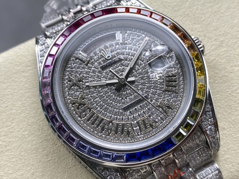 【精仿手錶】勞力士 定製滿鑽 星期日誌 個性特別款