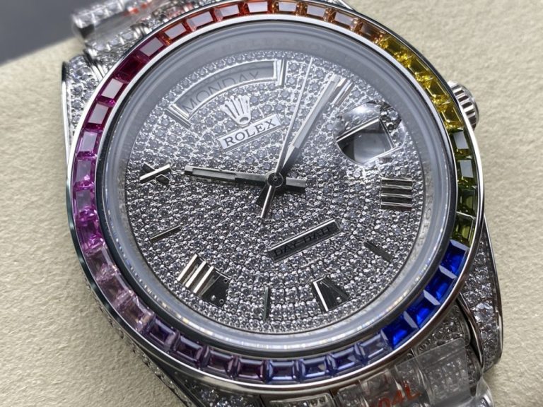 【精仿手錶】勞力士 定製滿鑽 星期日誌 個性特別款