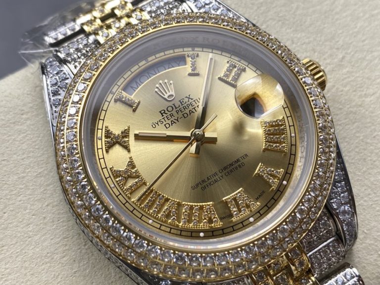 【精仿手錶】勞力士 定製滿鑽 星期日誌 個性特別款