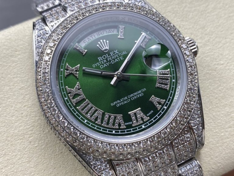 【精仿手錶】勞力士 定製滿鑽 星期日誌 個性特別款