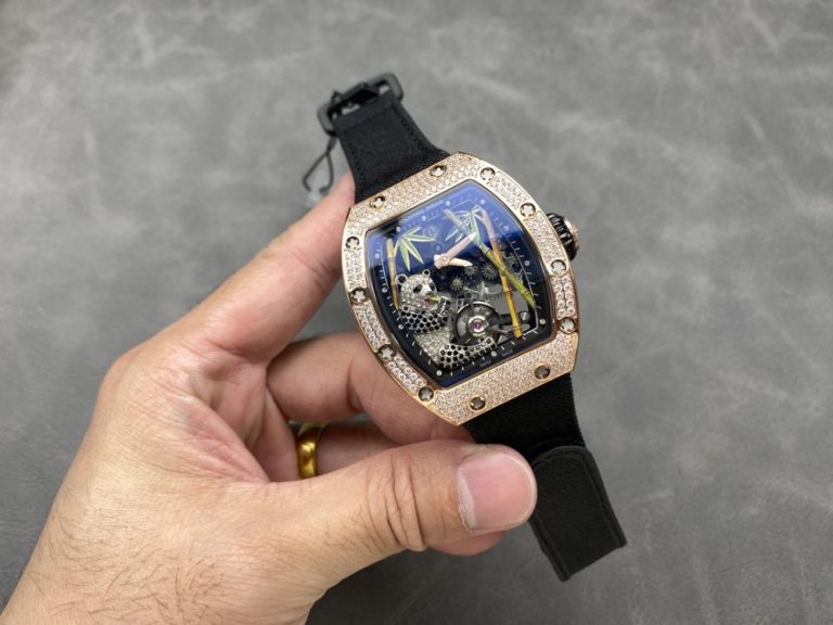 【精仿手錶】「RICHARD MILLE」 RM26-01 國寶大熊貓 鑲嵌全鑽陀飛輪腕表